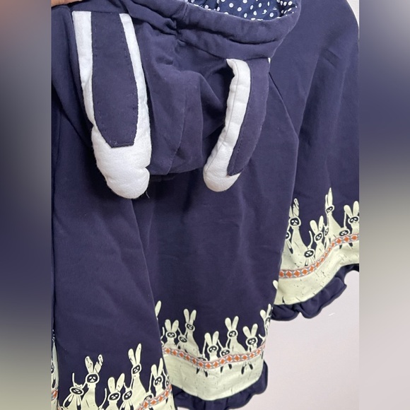 Cat Blossoming Japanese Kawaii Rabbit Ear Hooded Loose Poncho Girls - Picture 6 of 8